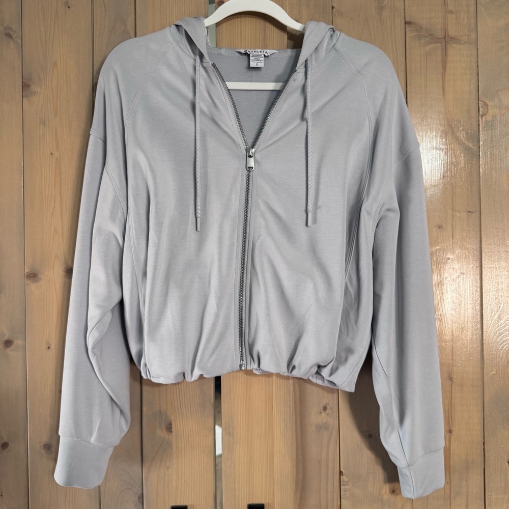 Athleta bubble hem zip up jacket